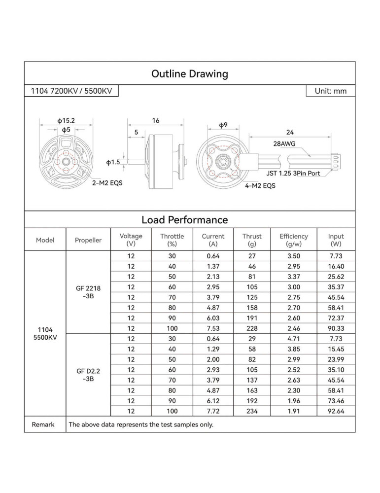 BetaFPV 1104 5500KV Brushless Motor - LAVA Series