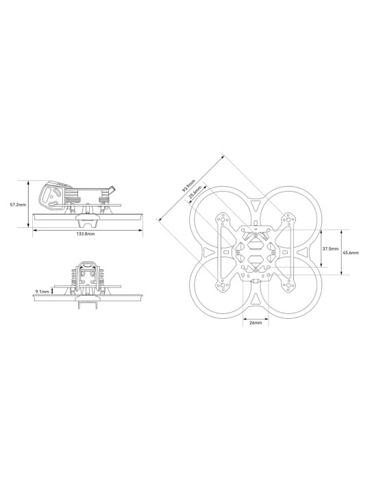 BetaFPV Pavo 20 PRO II Frame Set - Schwarz