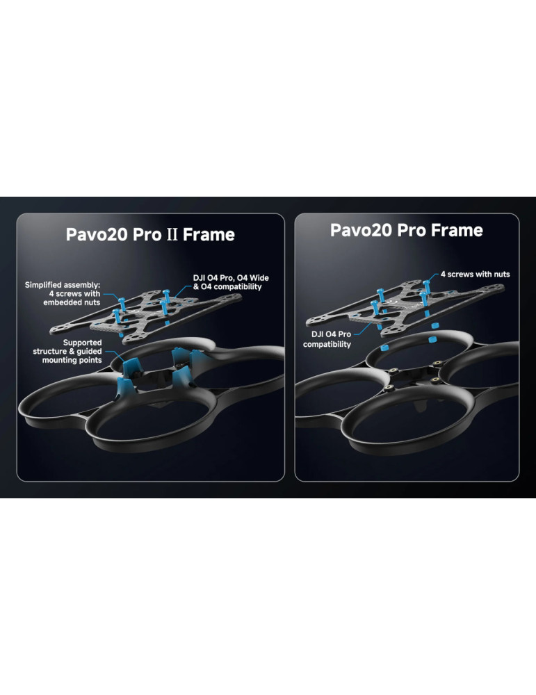 BetaFPV Pavo 20 PRO II Frame Set - Schwarz