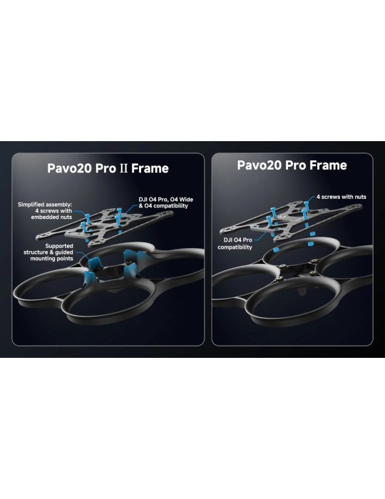 BetaFPV Pavo 20 PRO II Frame Set - Schwarz