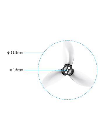Gemfan 2215 / D2.2 3-Blatt Propeller (1.5mm) 2