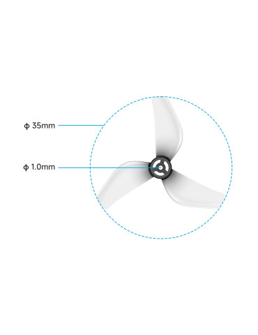 Gemfan 1409 3-Blade Tiny Whoop Propeller (1.0mm) 2