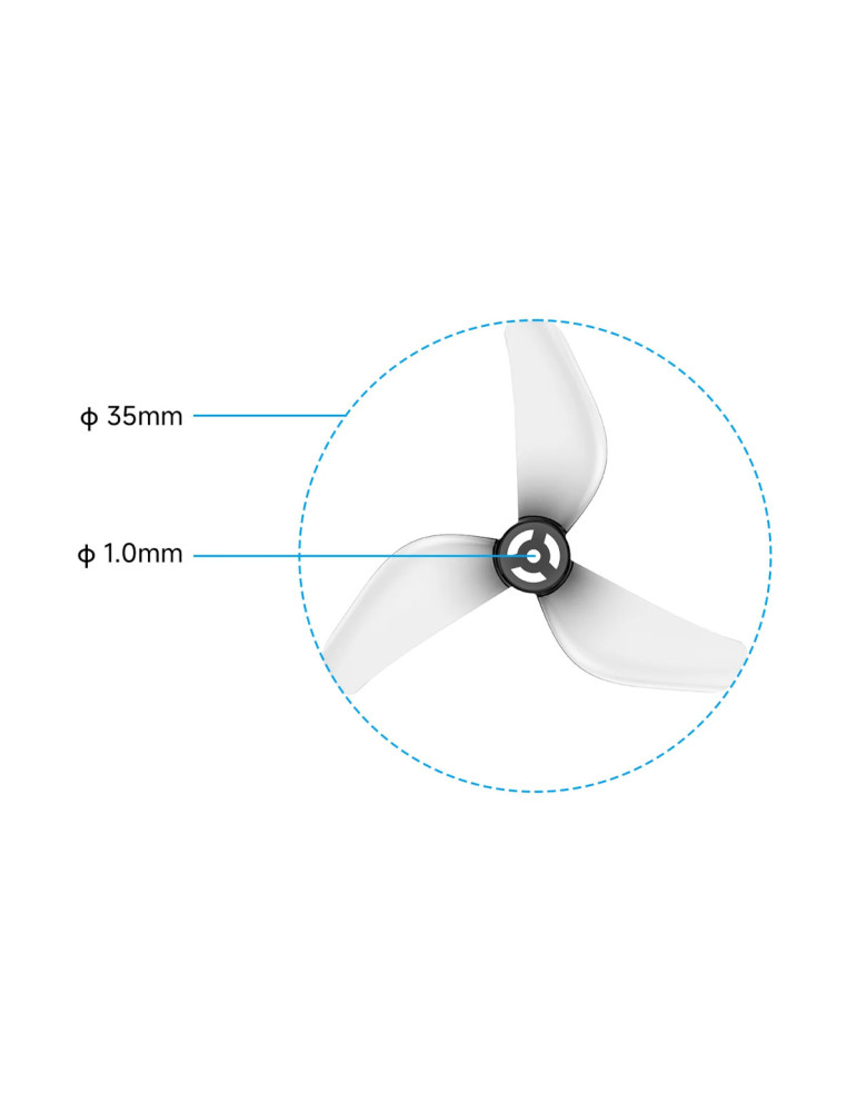 Gemfan 1409 3-Blatt Tiny Whoop Propeller (1.0mm)