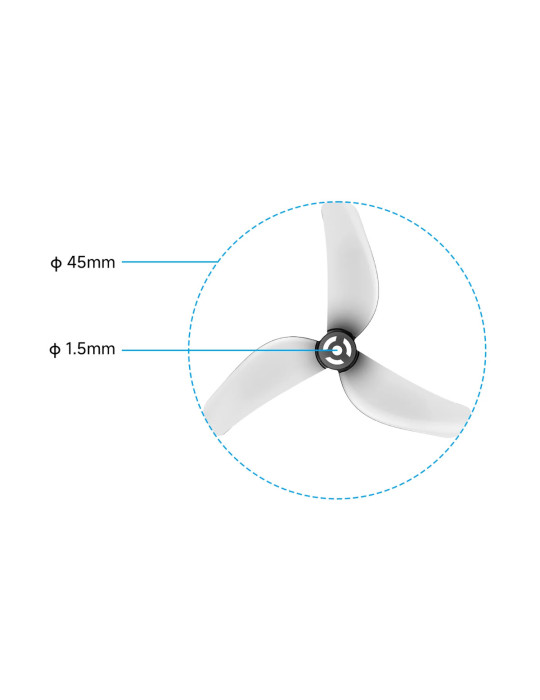 Gemfan 1811 3-Blatt Tiny Whoop Propeller (1.5mm)