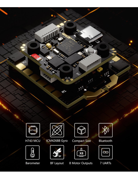 GepRC Taker H743 Mini 32Bit 60A Stack