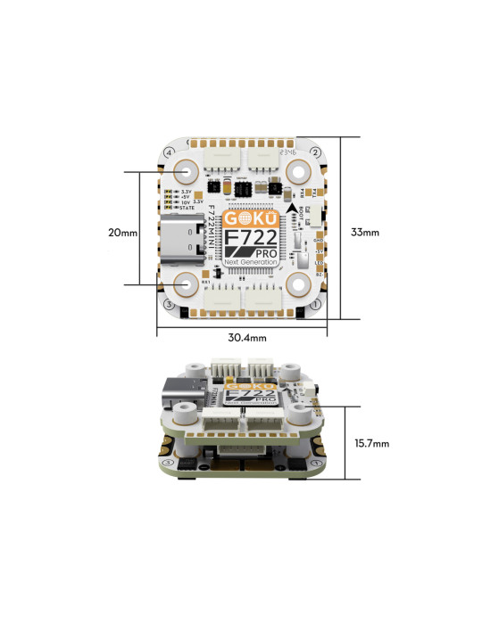 Flywoo GOKU F722 Pro Mini V2 HD 3-6S 45A 32Bit