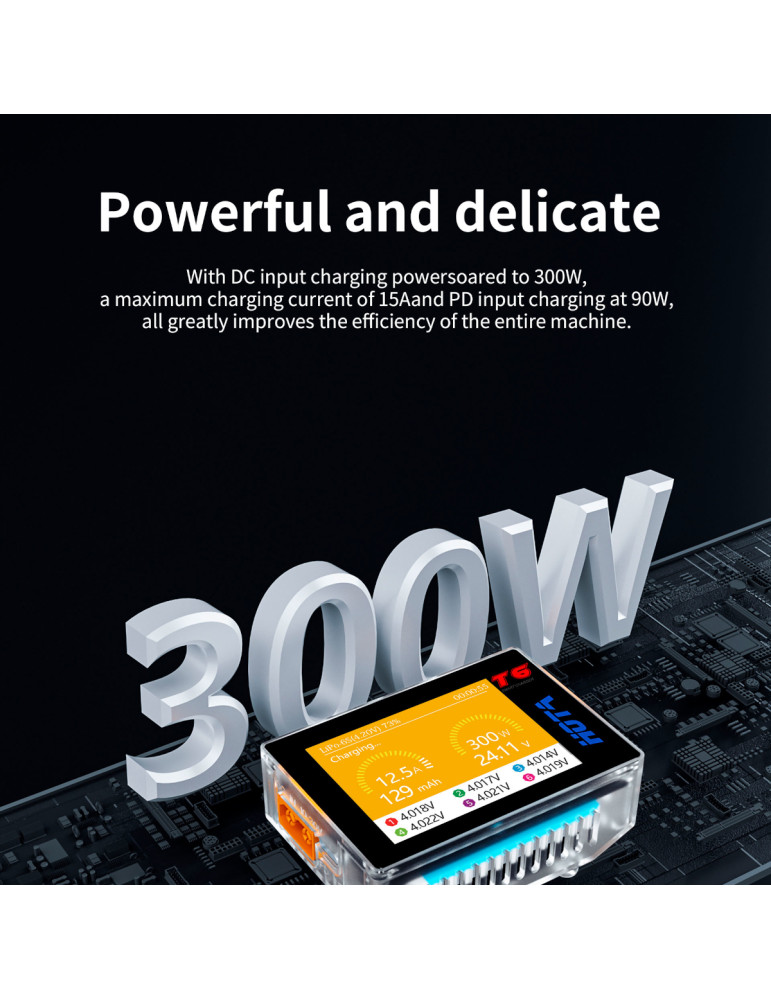 HOTA T6 300W DC-XT60 / 90W DC-USB-C Smart Charger