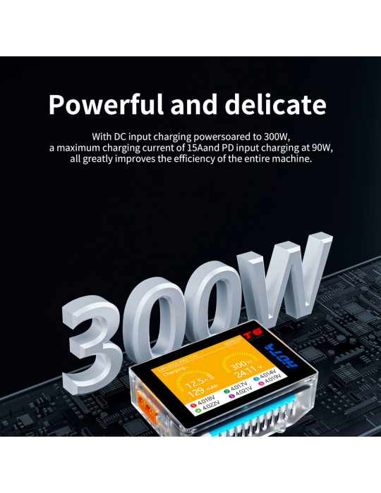 HOTA T6 300W DC-XT60 / 90W DC-USB-C Smart Charger