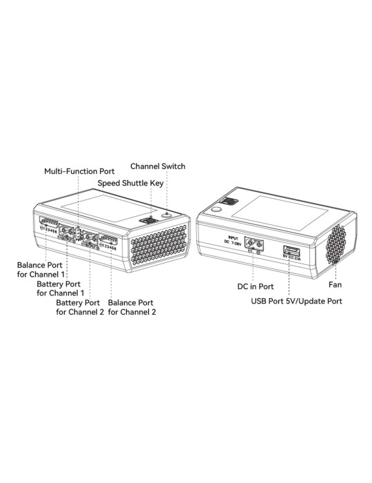 HOTA D6S Dual Ladegerät 600W für LiPo & FPV