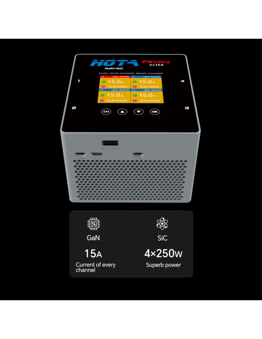 HOTA F6 Ultra 1000W DC / 500W AC 4-Channel Smart Charger