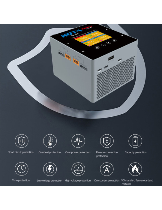 HOTA F6 Ultra 1000W DC / 500W AC 4-Kannal Smart Charger