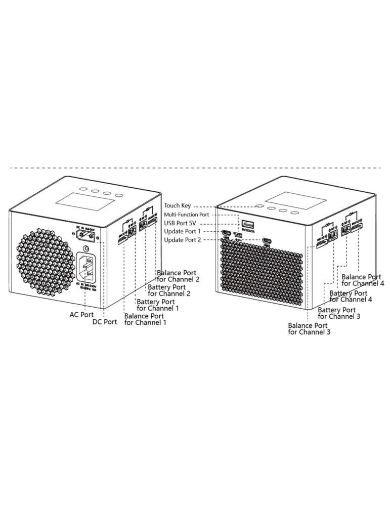HOTA F6 Ultra 1000W DC / 500W AC 4-Kannal Smart Charger
