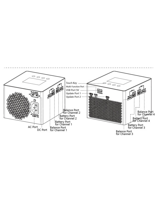 HOTA F6 Ultra 1000W DC / 500W AC 4-Kannal Smart Charger