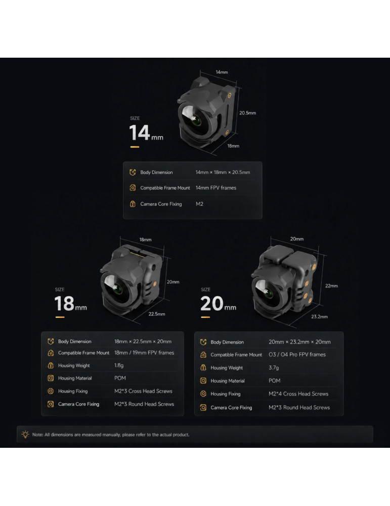 Flywoo DJI O4 Wide Cam shell V2 - 18mm