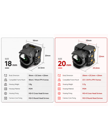 Flywoo DJI O4 Wide Cam shell V2 - 20mm 2