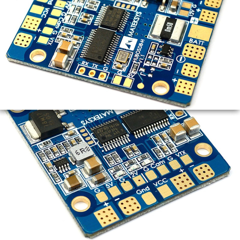 Matek - HUBOSD8 with STOSD8, Current Sensor & Dual BEC
