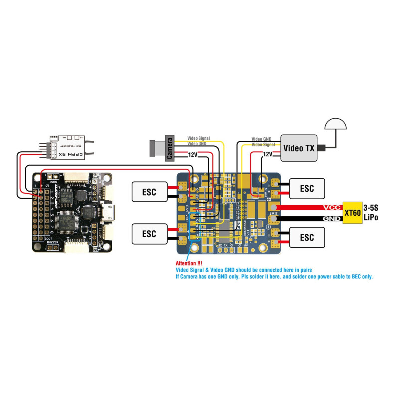 Matek - HUBOSD8 with STOSD8, Current Sensor & Dual BEC