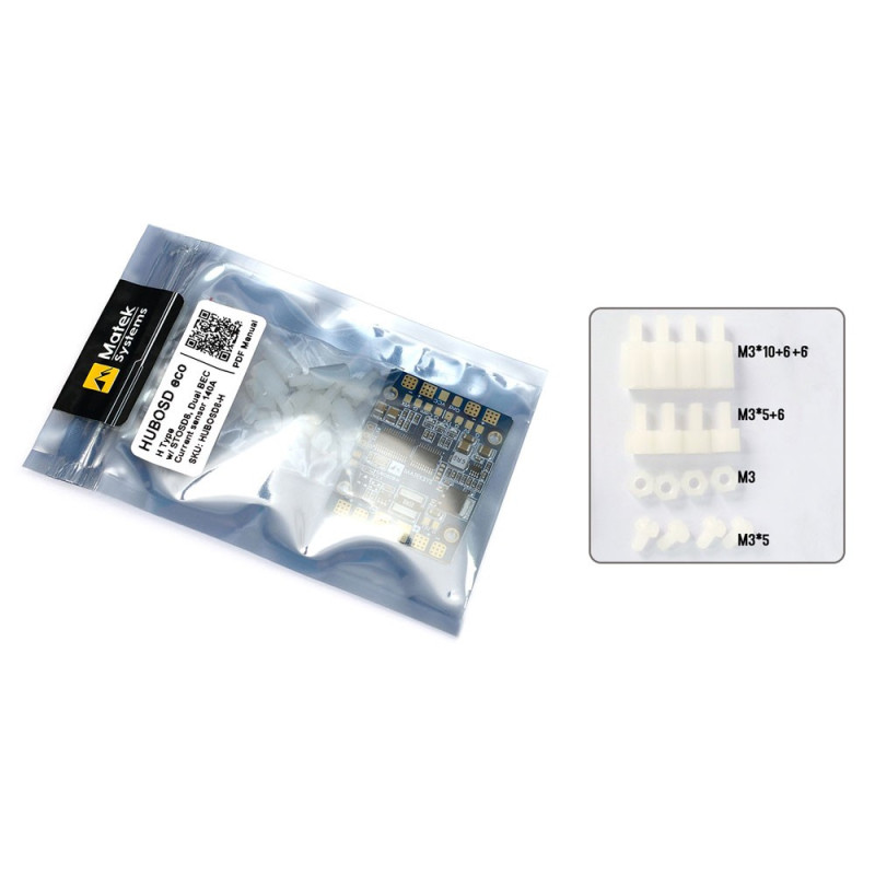 Matek - HUBOSD8 with STOSD8, Current Sensor & Dual BEC