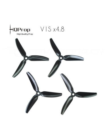 HQProp DP 5x4.8x3 Durable V1S PC Propeller - Schwarz (Triblade)