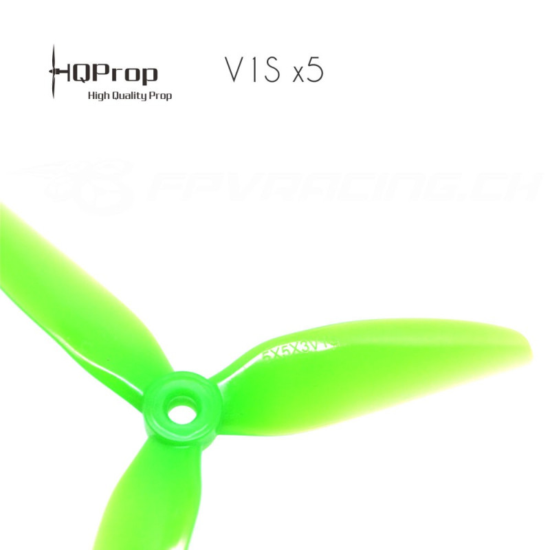 HQProp DP 5x5x3 Durable V1S PC Propeller - Light Green (Triblade)