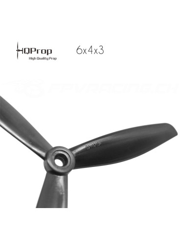 HQProp DP 6x4x3 Durable PC Propeller - Schwarz (Triblade) 2