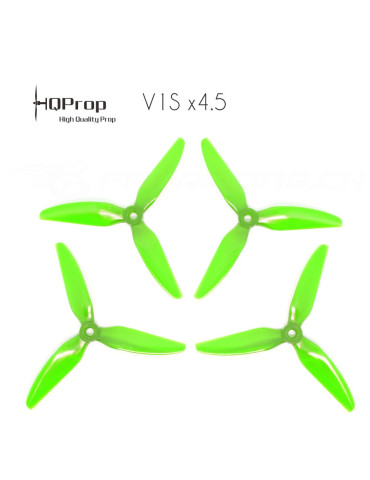 HQProp DP 5x4.5x3 Durable V1S PC Propeller - Light Green (Triblade)