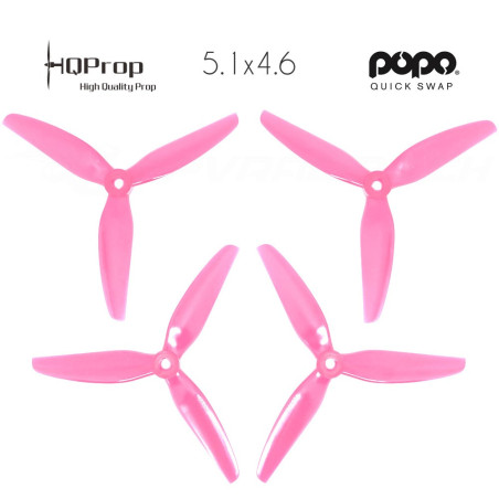 HQProp DP 5.1x4.6x3 Durable PC Propeller - Light Pink - POPO