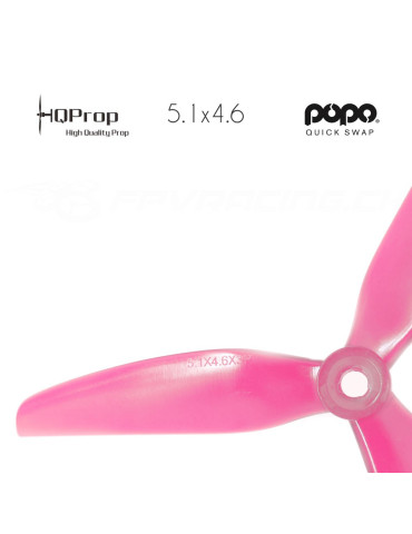 HQProp DP 5.1x4.6x3 Durable PC Propeller - Light Pink - POPO 2