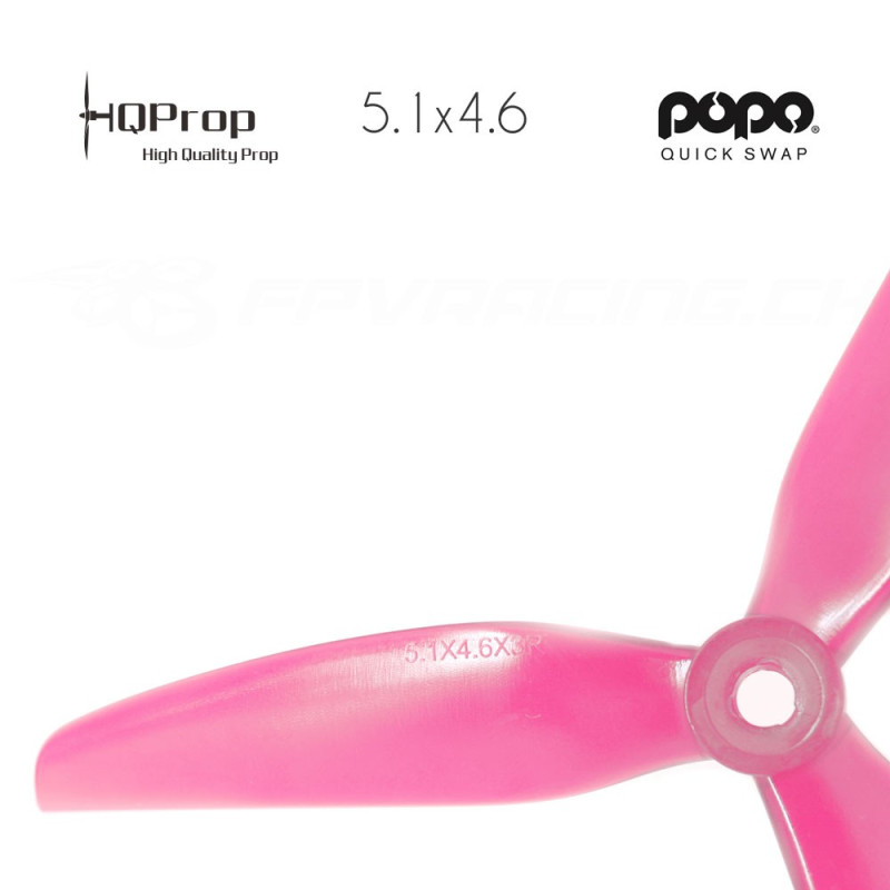 HQProp DP 5.1x4.6x3 Durable PC Propeller - Licht Pink - POPO