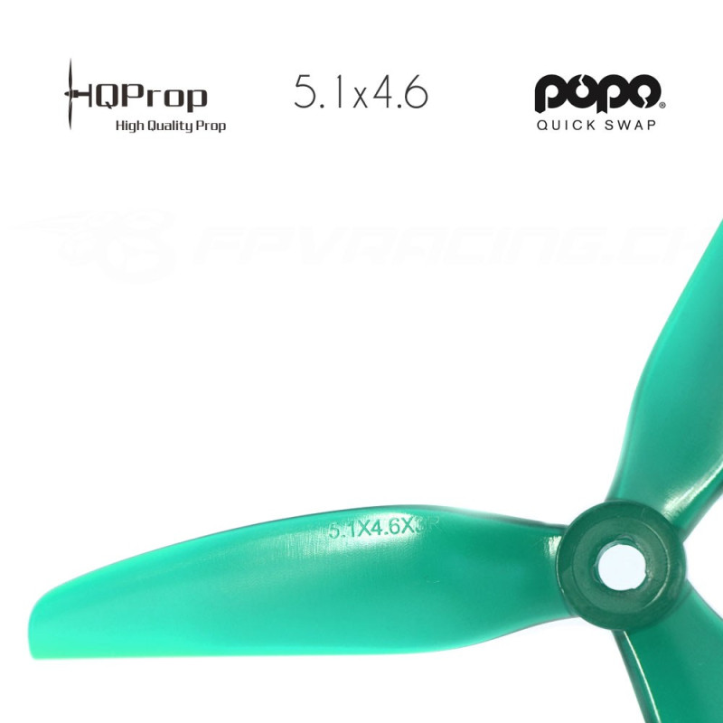 HQProp DP 5.1x4.6x3 Durable PC Propeller - Light Teal - POPO