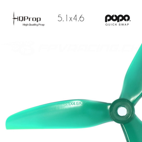 HQProp DP 5.1x4.6x3 Durable PC Propeller - Light Teal - POPO