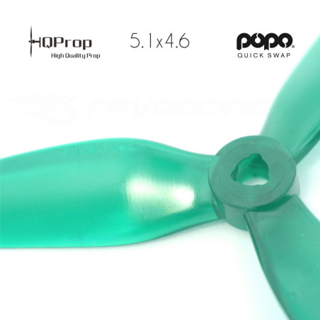 HQProp DP 5.1x4.6x3 Durable PC Propeller - Licht Blaugrün - POPO