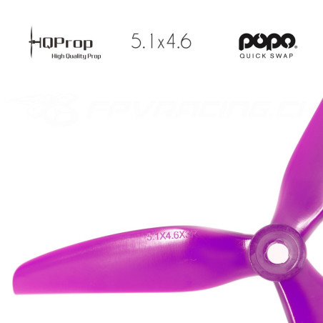 HQProp DP 5.1x4.6x3 Durable PC Propeller - Light Purple - POPO