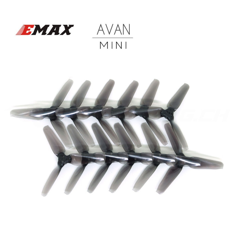 AVAN MINI 3" Prop 6 CW + 6 CCW - Licht Schwarz