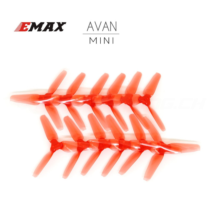 AVAN MINI 3" Prop 6 CW + 6 CCW - Clear Red