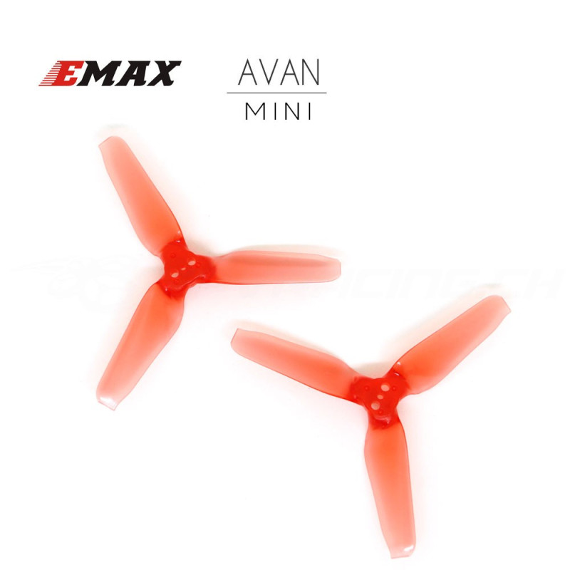AVAN MINI 3" Prop 6 CW + 6 CCW - Clear Red