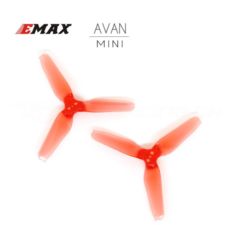 AVAN MINI 3" Prop 6 CW + 6 CCW - Clear Red