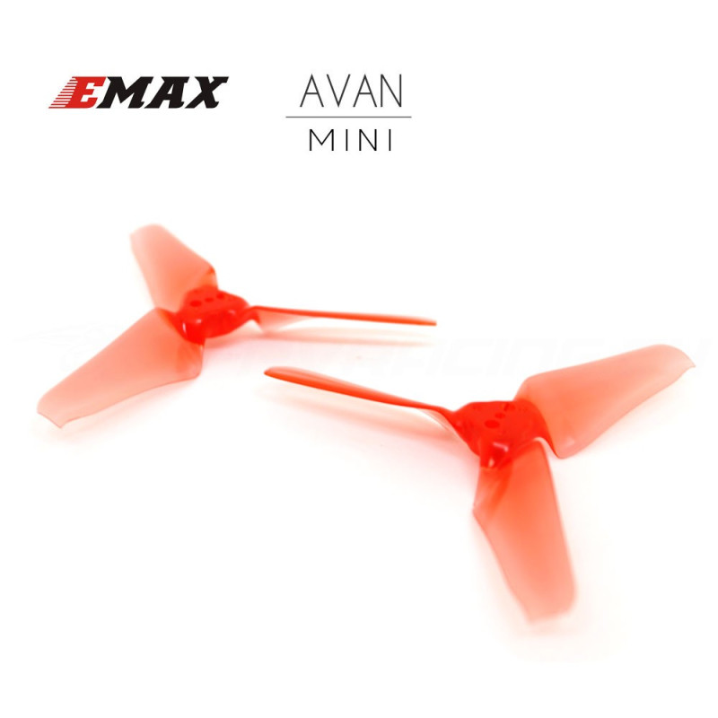 AVAN MINI 3" Prop 6 CW + 6 CCW - Clear Red