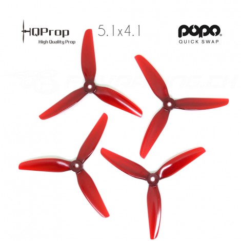 HQProp DP 5.1x4.1x3 Durable PC Propeller - Licht Rot