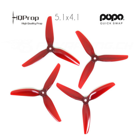 HQProp DP 5.1x4.1x3 Durable PC Propeller - Light Red