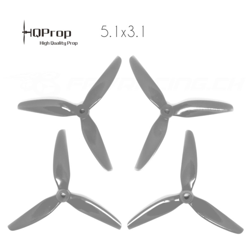 HQProp DP 5.1x4.1x3 Durable PC Propeller - Grey