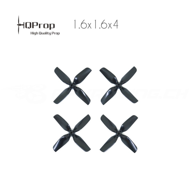 HQProp 1.6x1.6x4 (40mm, 4-Blatt, 1.5mm Shaft)