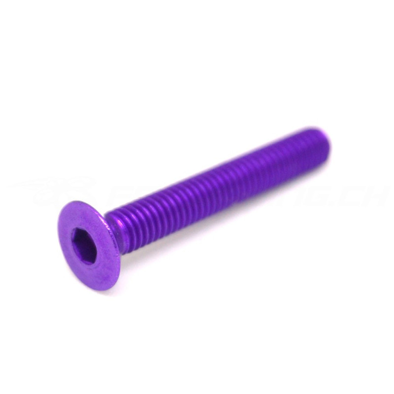 M3x20mm Flat Head Aluminium Screw 7075-T6 (10 pcs)